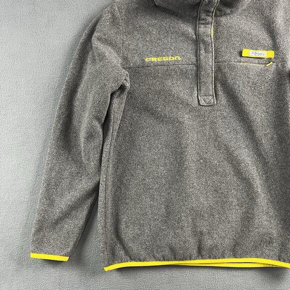 Columbia PFG Sweater Womens Large Gray Oregon Snap T Fleece Pullover Sweatshirt - Picture 4 of 8